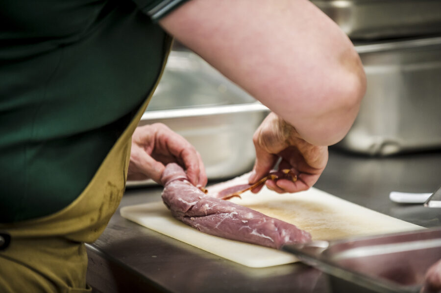 Buffetvorbereitung in der Küche