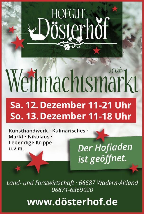 Anzeige für den Weihnachtsmarkt 2026