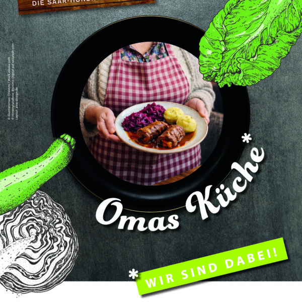 Plakat kulinarische Aktion Omas Küche der Regionalinitiative Ebbes von Hei für 2026