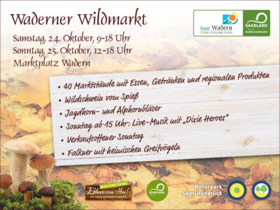 Anzeige mit Informationen zum Waderner Herbst- und Wildmarkt 2026