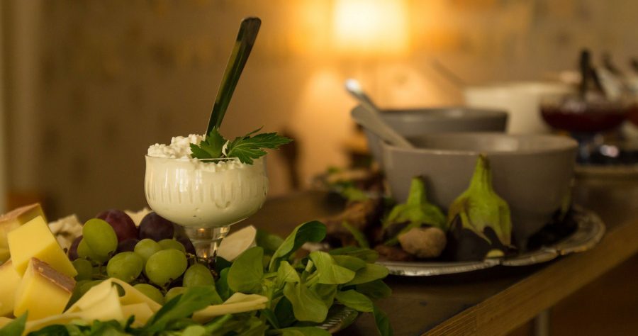 Käseplatte auf Buffet